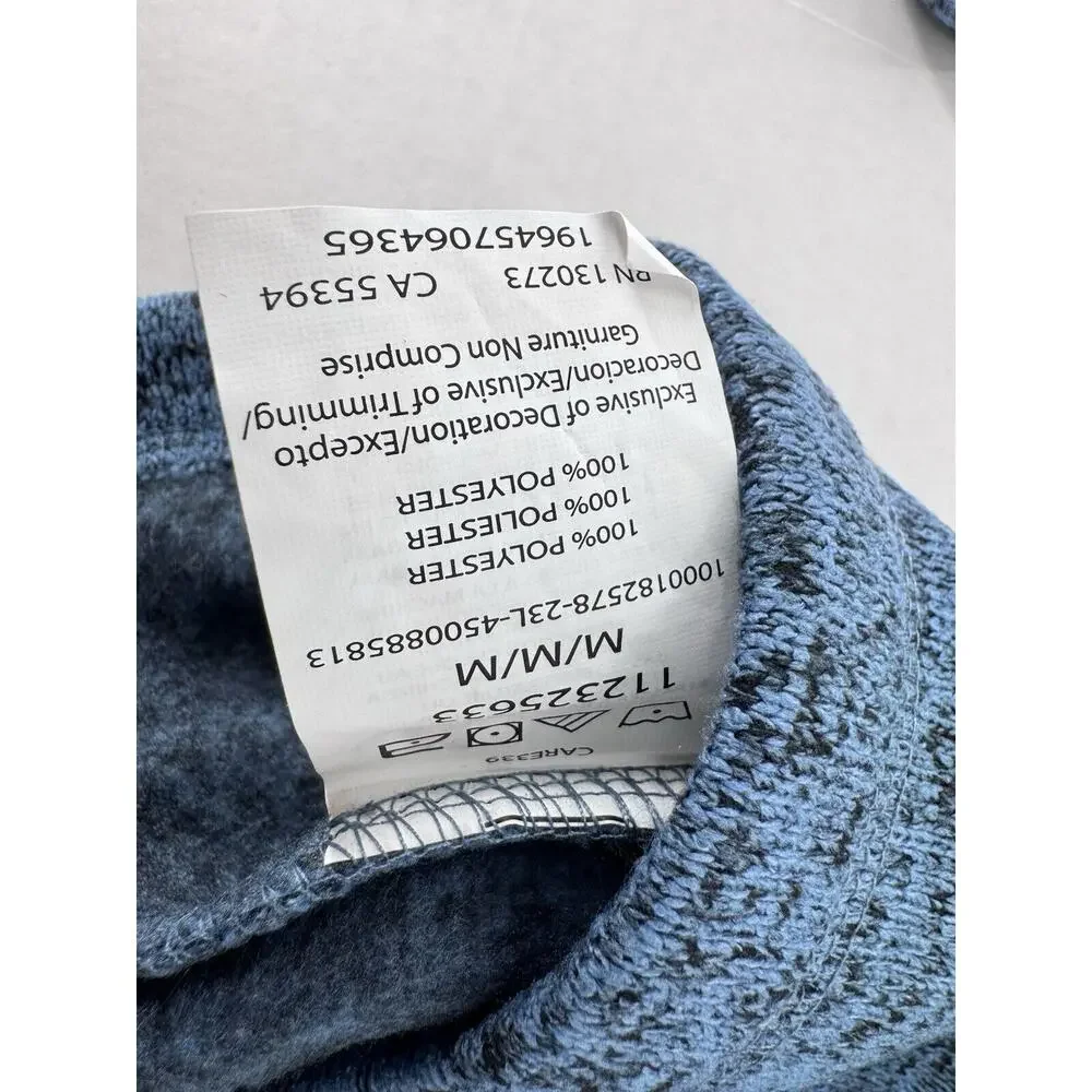 Wrangler George Strait Fleece Sweater Mens Sz M Western Work Farm Blue 1/4 Zip - Picture 15 of 15